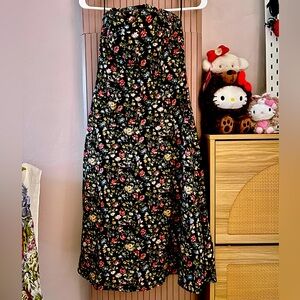 Sleeveless A-line floral dress
